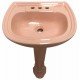 Mexican Talavera Pedestal Sink Pink